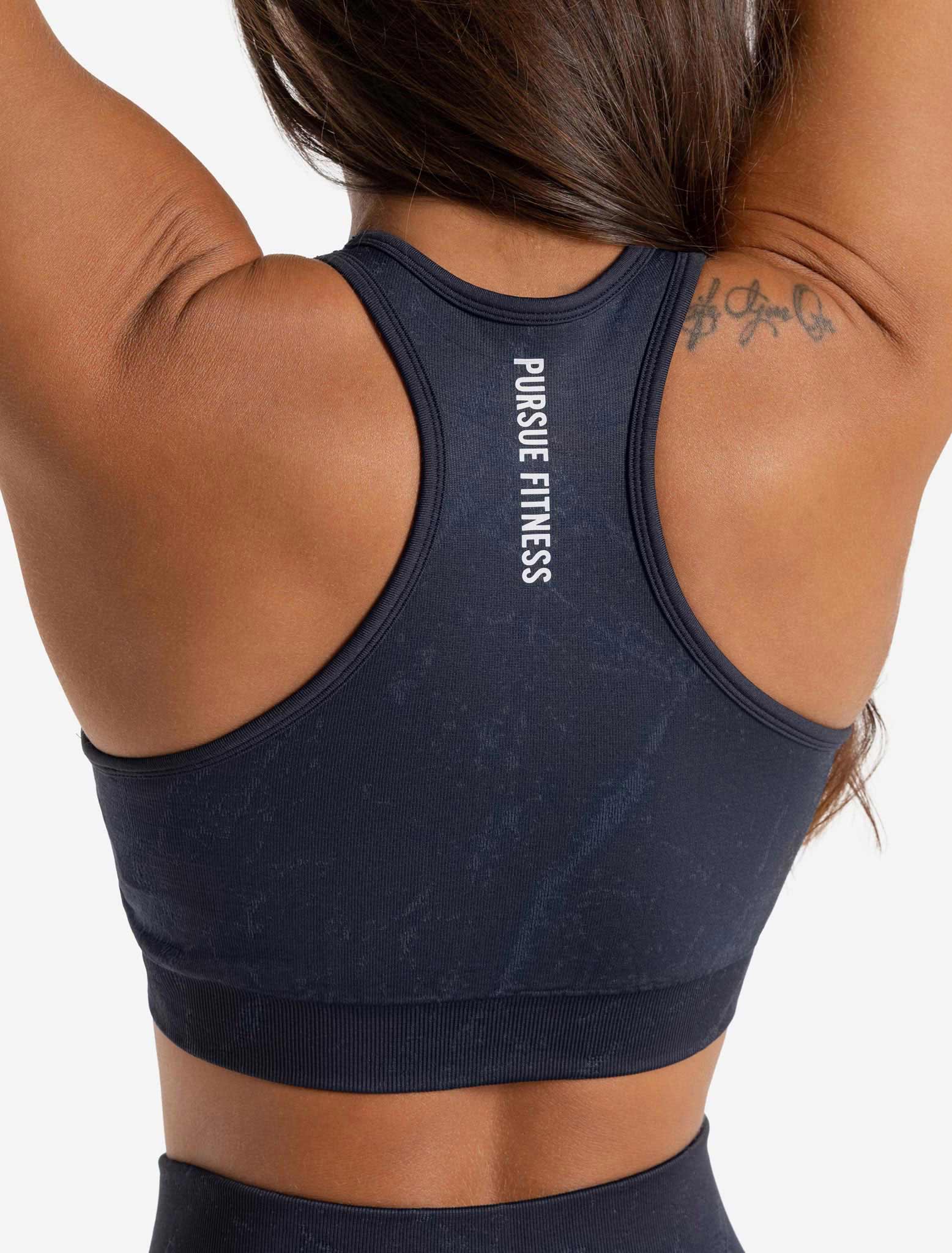 Marble Seamless Sports Bra / Navy Pursue Fitness 2