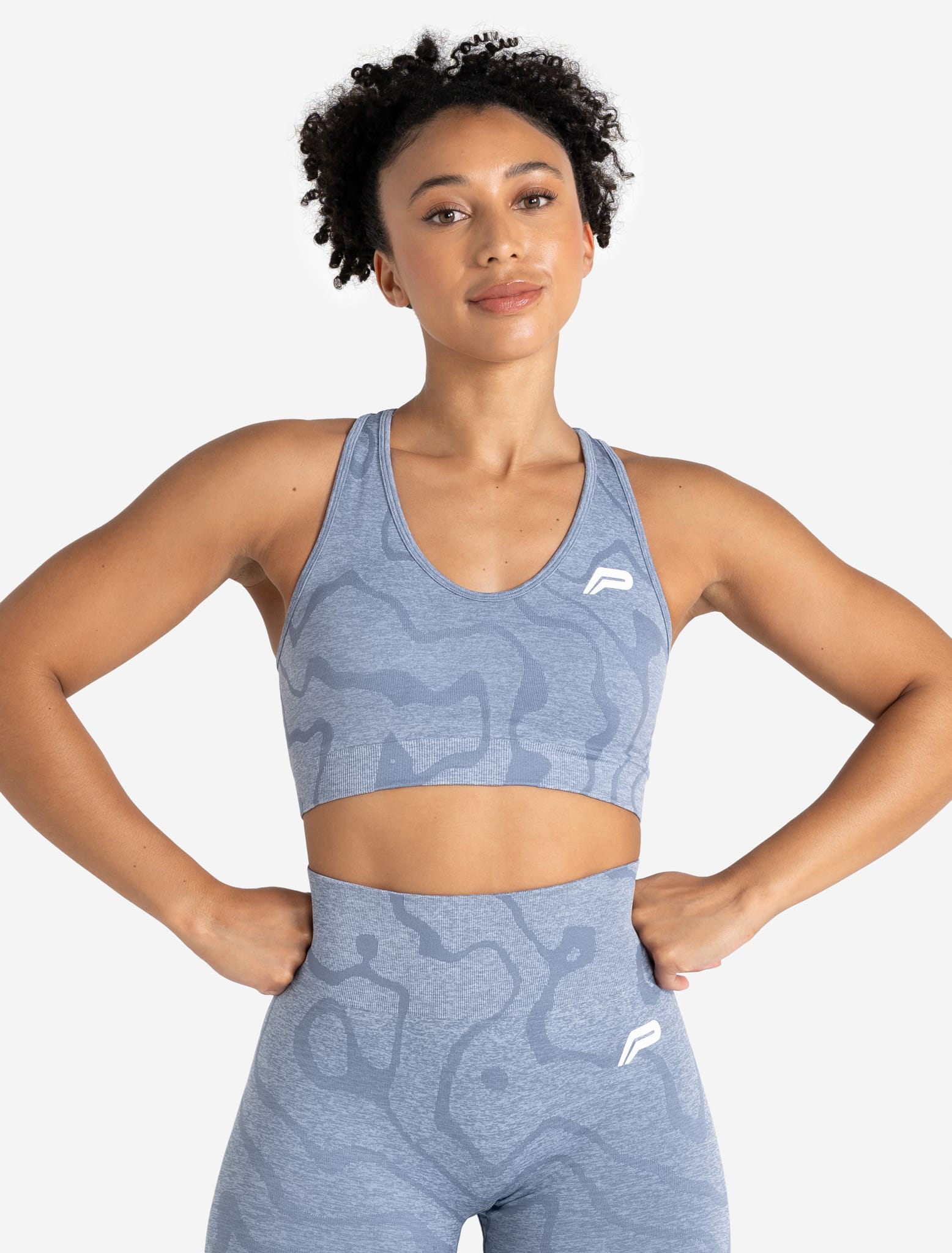 Sustainable Seamless Sports Bra - Blue Pursue Fitness 1